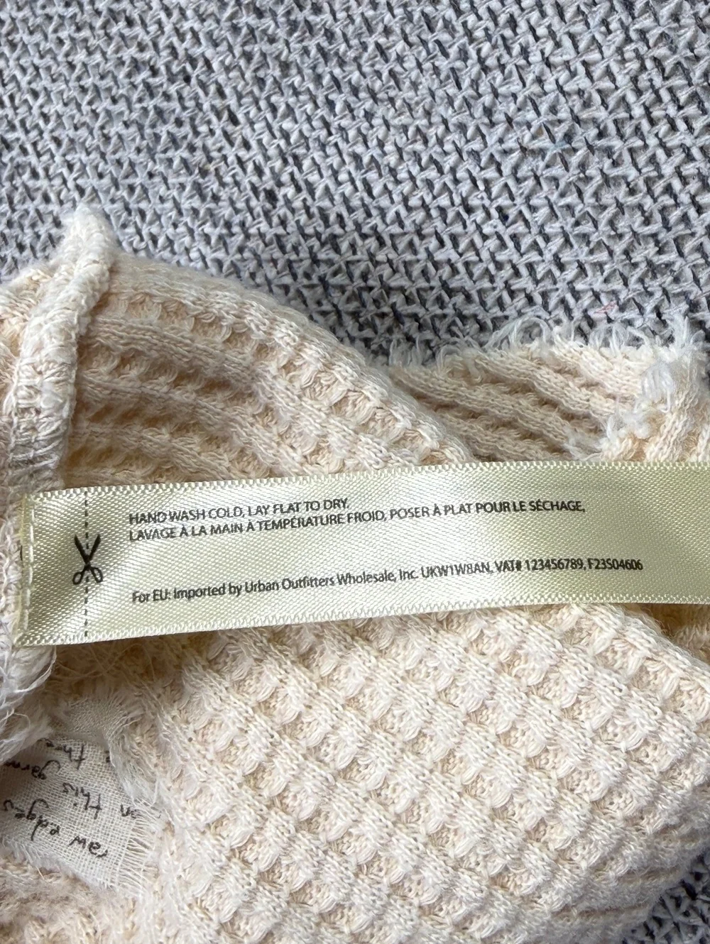Free People Cream Ruffle Knit Skirt XL/TG Made in India